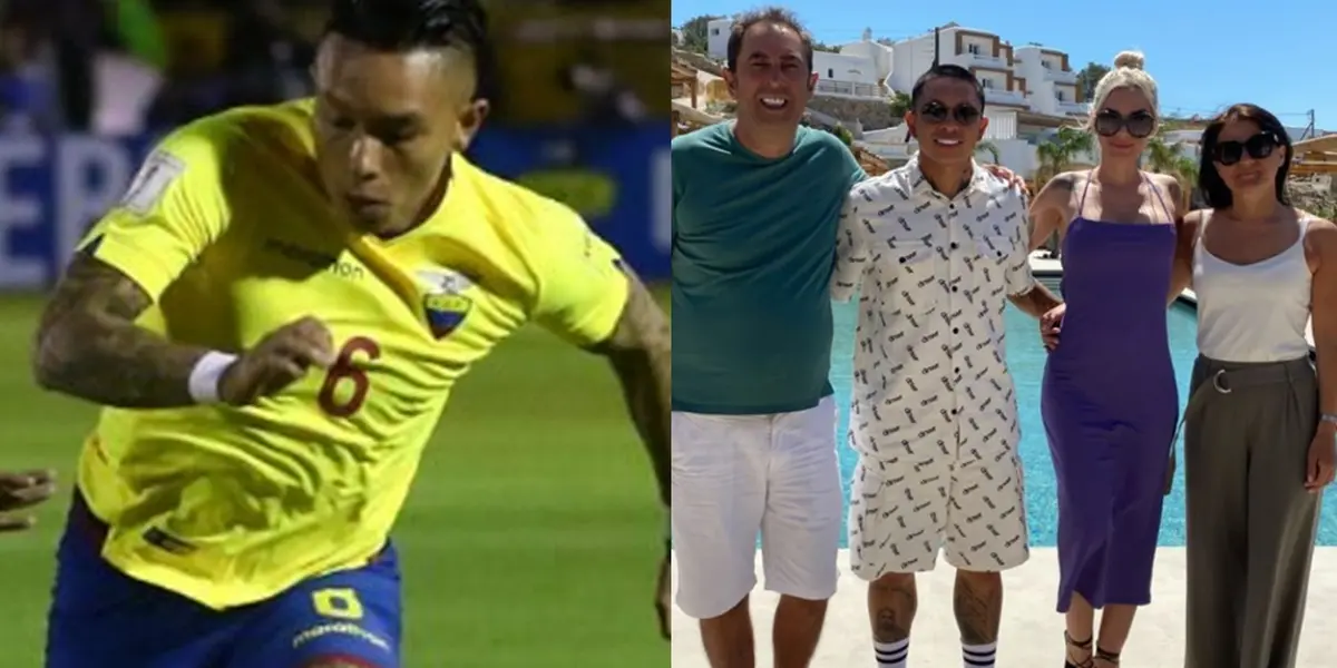 El lateral ecuatoriano se ha tomado unas vacaciones, luego que terminara la liga en Rusia y no ha escatimado en gastos para poder descansar