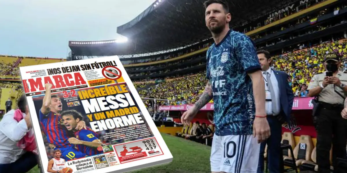 El medio español se hizo eco del momento incómodo que vivió Messi junto al aficionado que se metió a la cancha