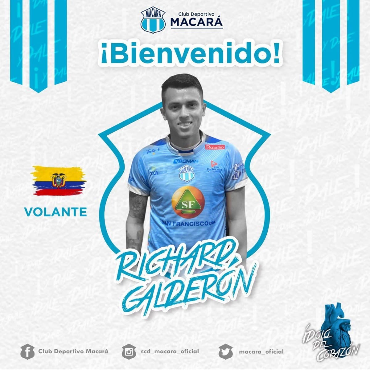 El mediocampista se vestirá de celeste en el 2021