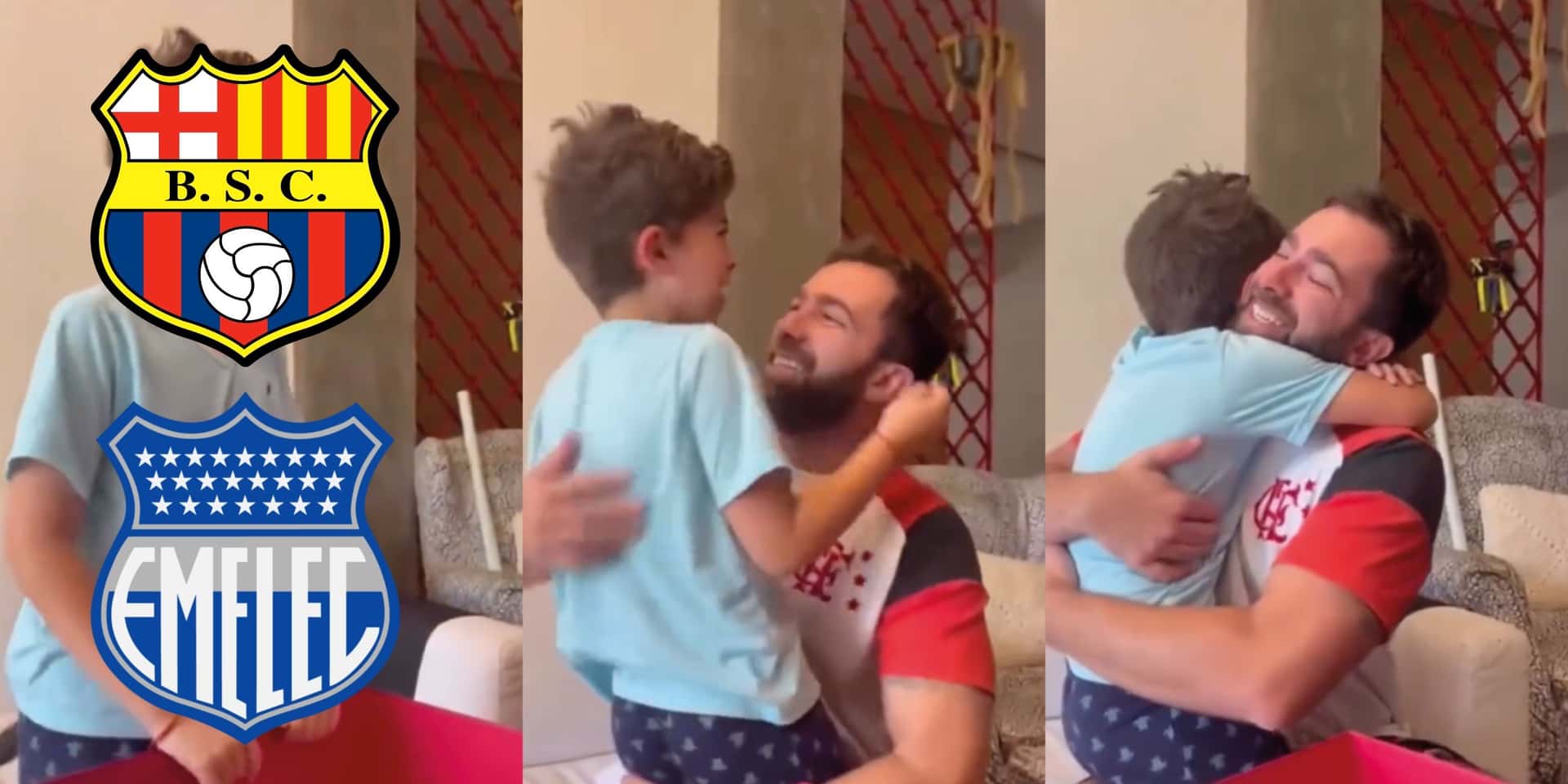 El niño que se hizo viral posó con la camiseta de uno de los equipos del ‘astillero’