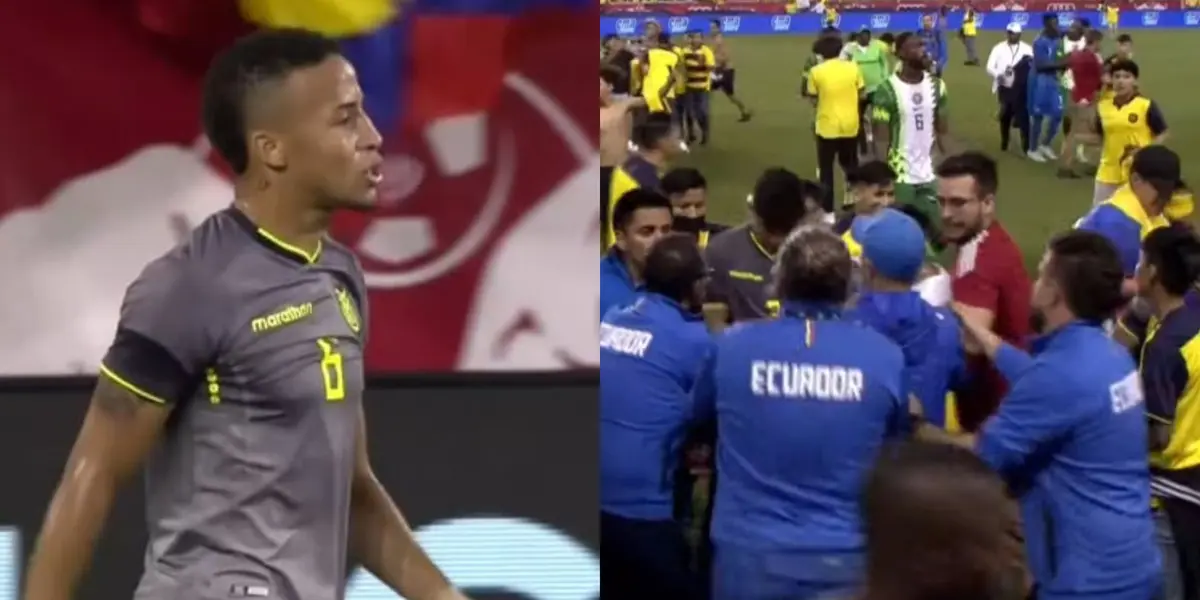 El partido que jugaron entre Ecuador y Nigeria se vio afectado al final porque la gente se metió a la cancha