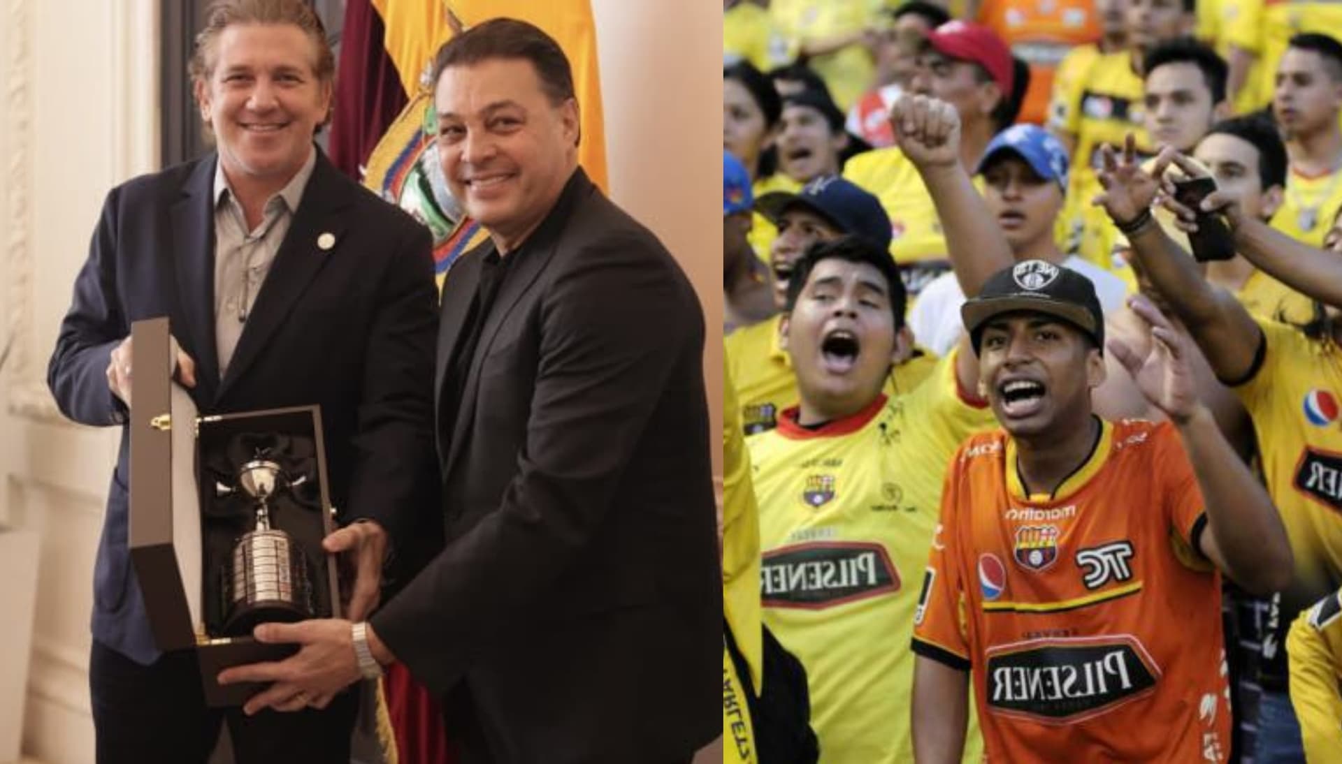 El presidente de la CONMEBOL entregó un reconocimiento a Barcelona por ser sede de la Copa Libertadores