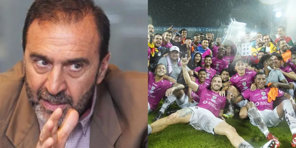 El 'turco' demostró su evidente malestar luego de ver a Independiente del Valle quedar campeón