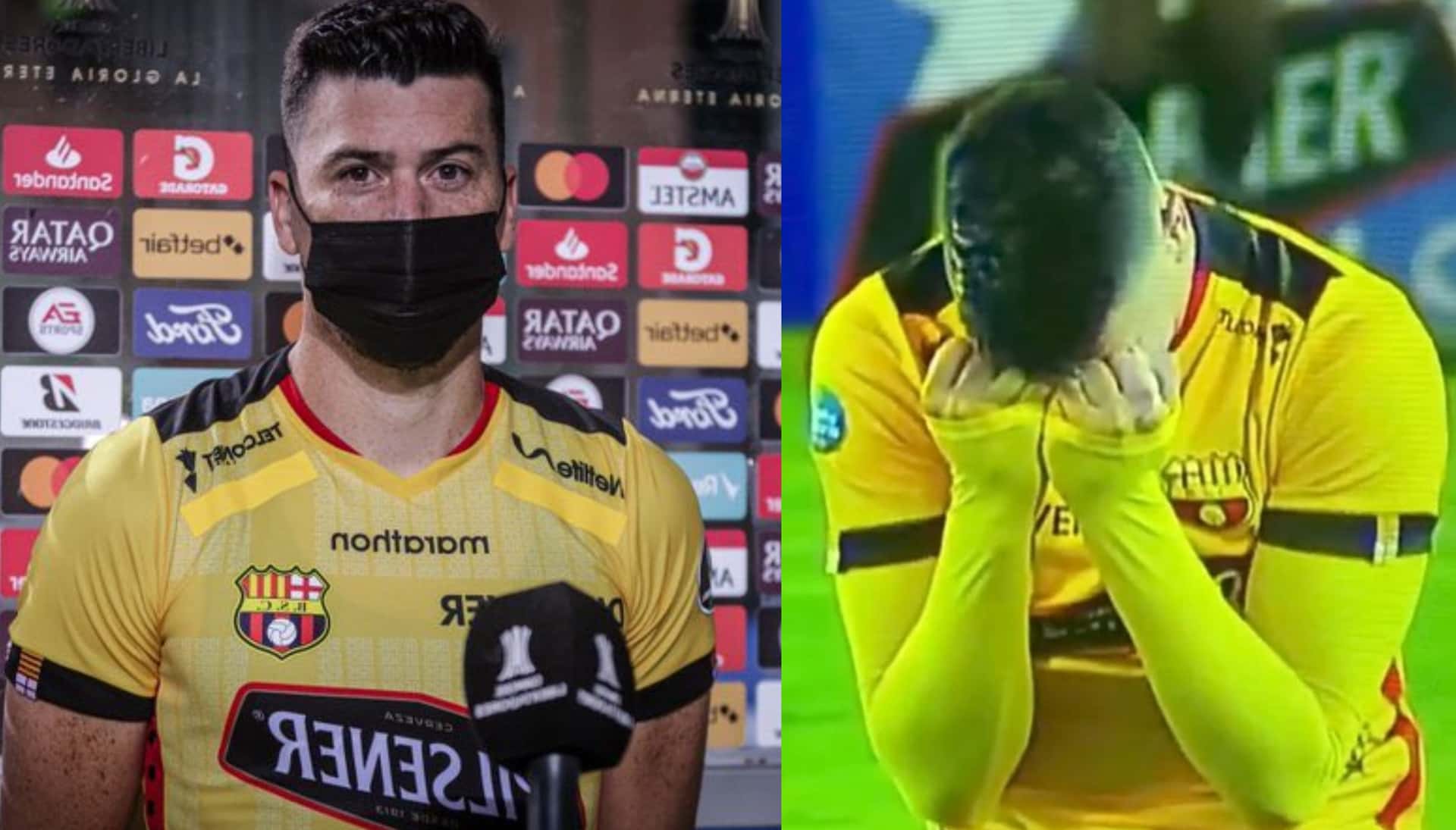 El uruguayo demostró que es un hincha más del 'ídolo' en el partido contra Macará