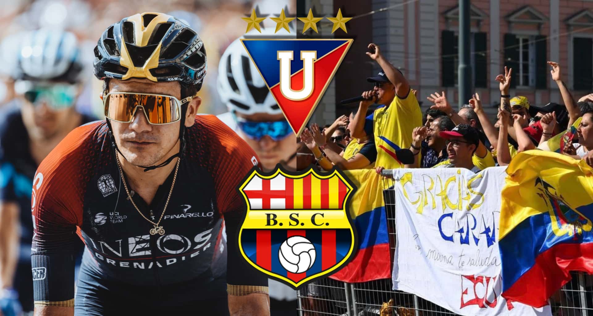 En el Giro de Italia han acompañado hinchas ecuatorianos y mira la bandera que apareció en Europa