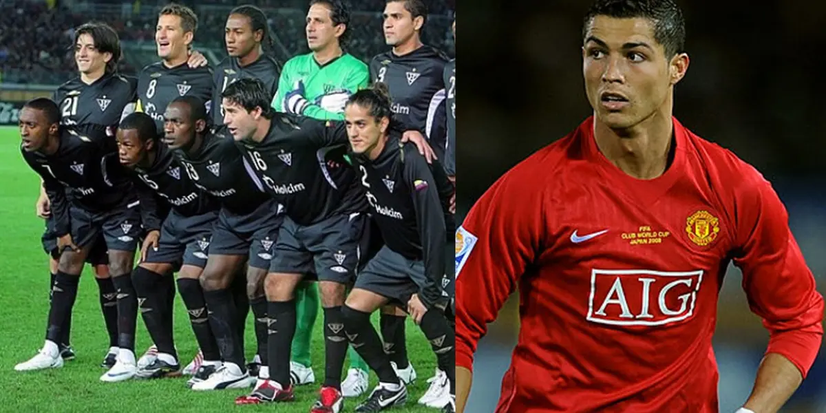 En la final del mundial de clubes, entre Liga de Quito y Manchester United, Cristiano Ronaldo se quedó admirado de un jugador de LDU