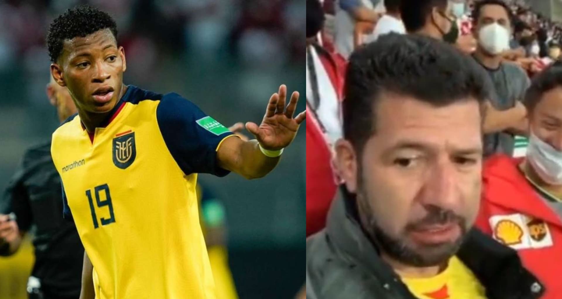 En las redes sociales se viralizó un video donde se ve a un hincha ecuatoriano rodeado de miles de peruanos
