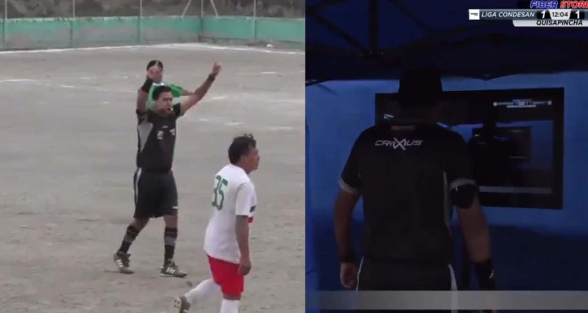 En las últimas horas, se viralizó un video de una liga barrial donde utilizaron un VAR casero