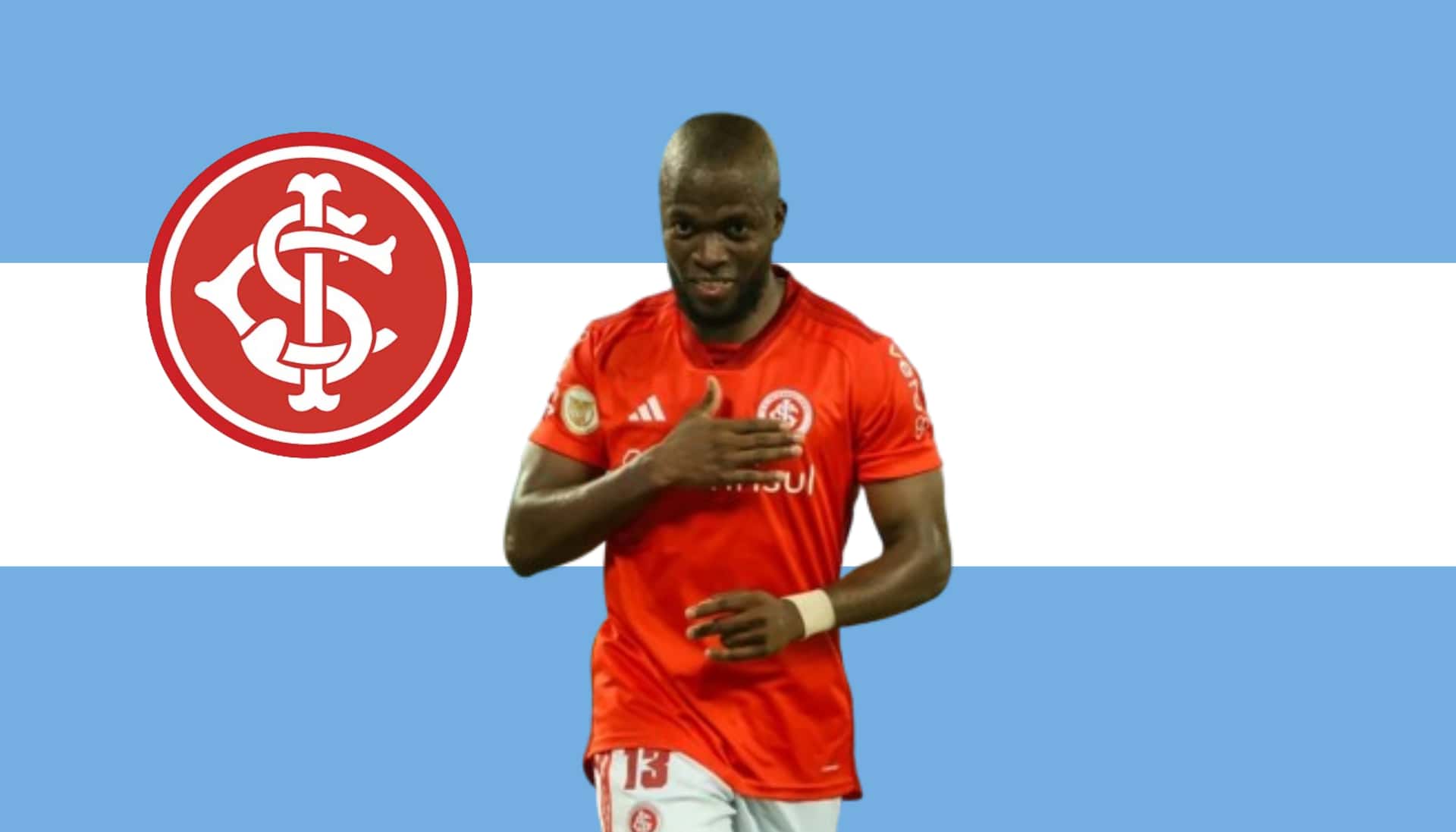Enner Valencia con al camiseta del Inter de Porto Alegre.