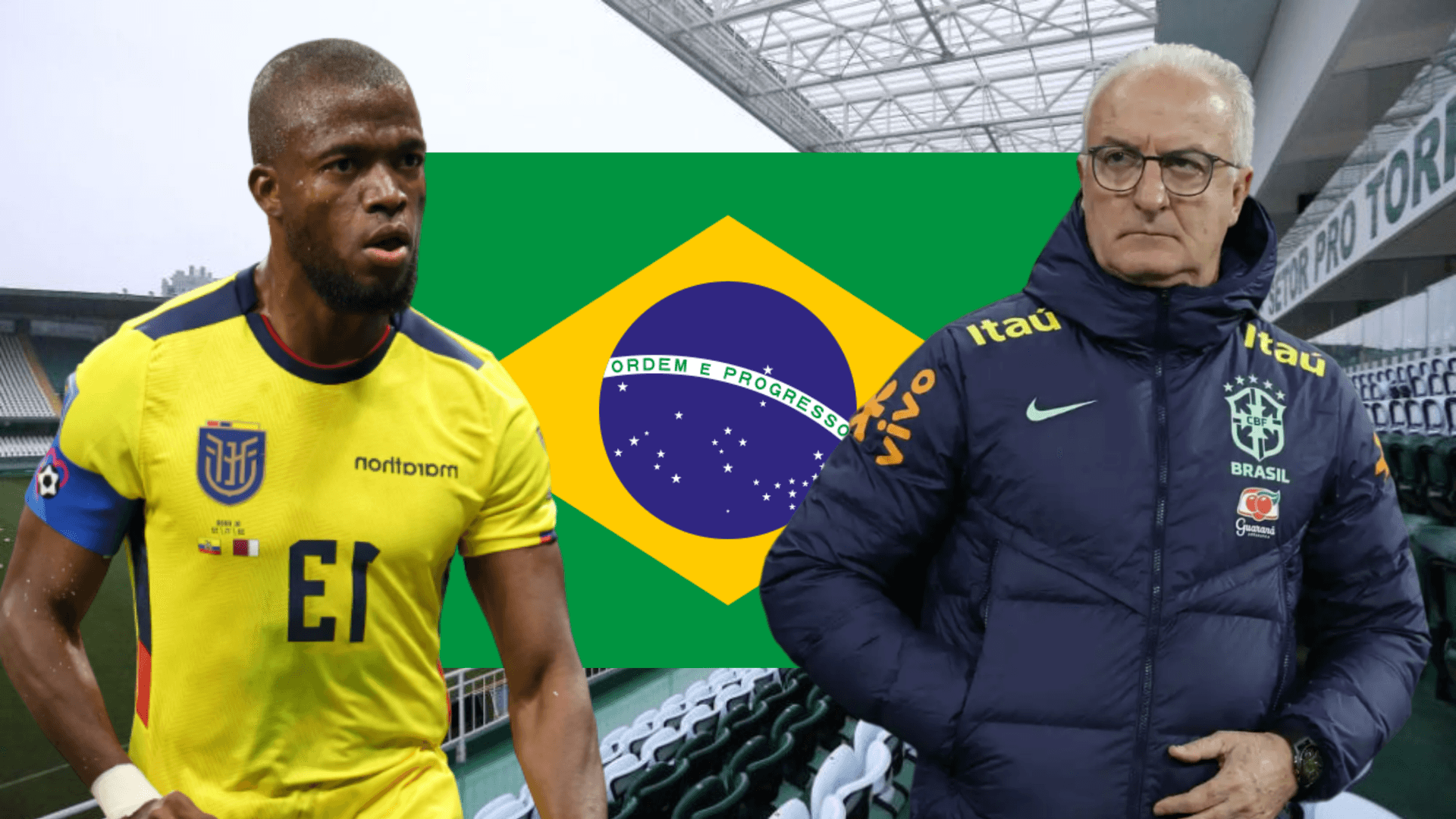 Enner Valencia y Dorival Júnior (Foto tomada de: D10/El Universo/Selección Brasil/Wikipedia)