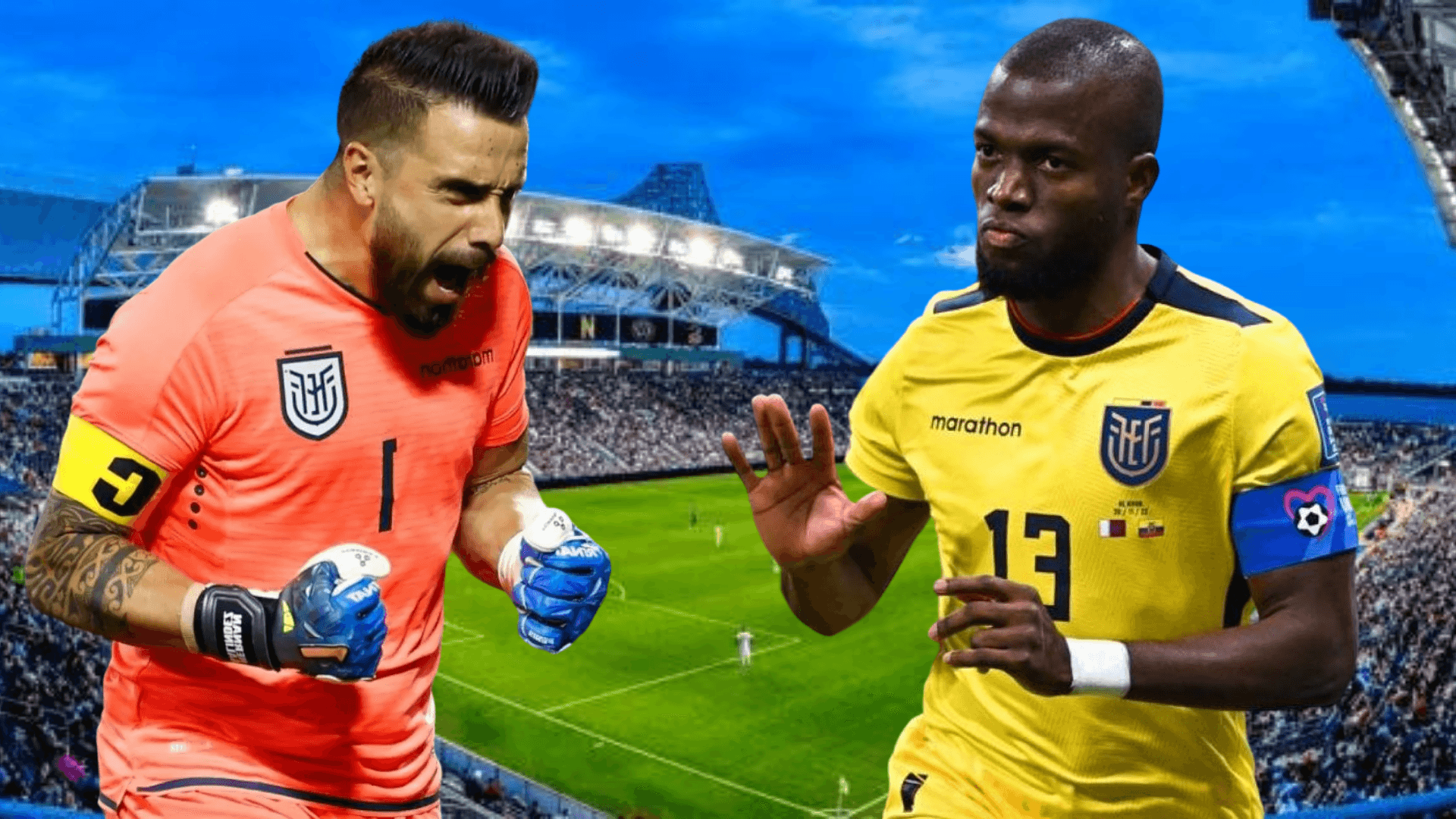 Enner Valencia y Hernán Galíndez en el Subaru Park (Foto tomada de: Subaru Park/La Tri)