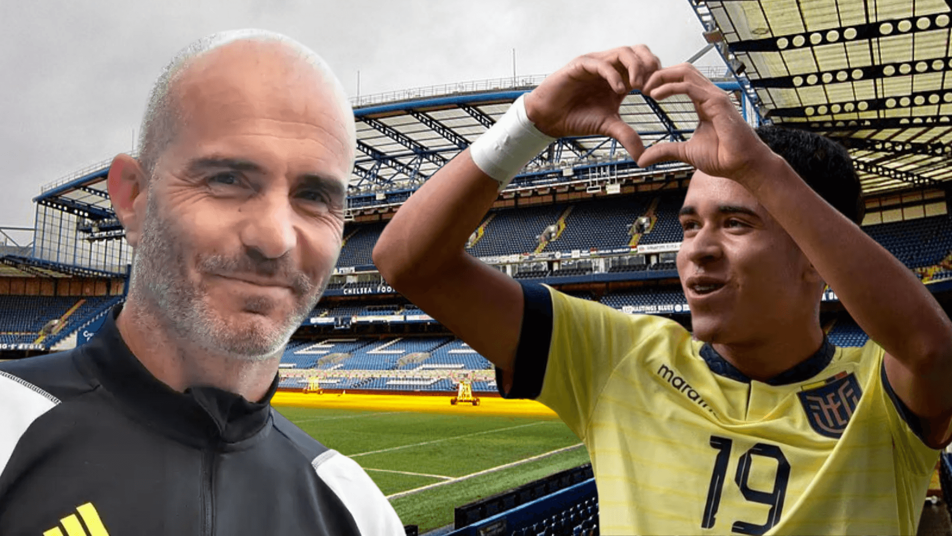 Enzo Maresca y Kendry Páez en Stamford Bridge (Foto tomada de: Wikipedia/Kendry Páez/PA)