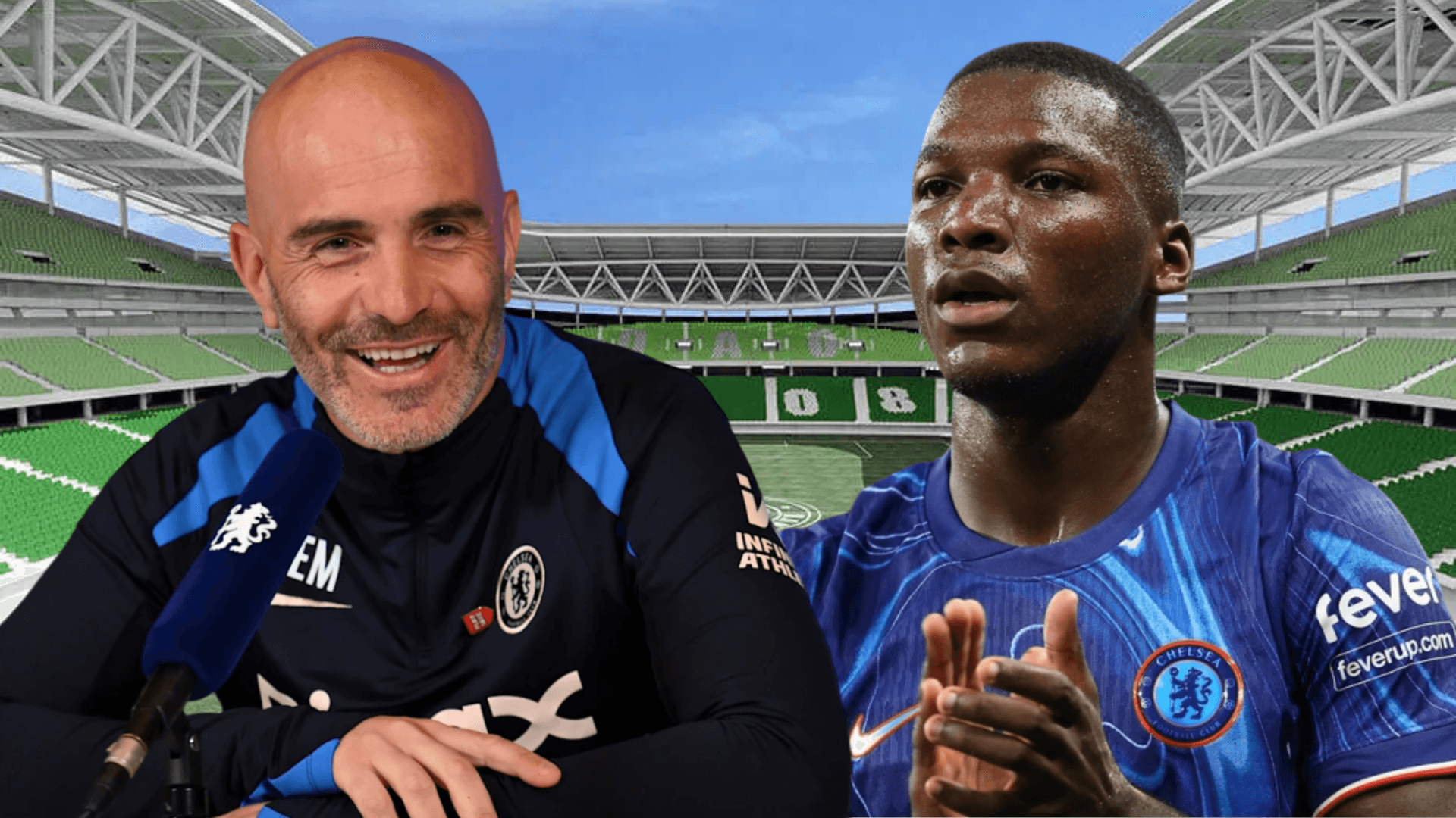 Enzo Maresca y Moisés Caicedo (Foto tomada de: Innova/Chelsea/Chelsea)