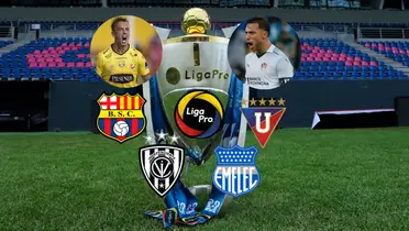 Equipos de la Liga Pro, Damián Díaz y Ezequiel Piovi gritando. Foto tomada de: API/PESLogos/Ecuavisa