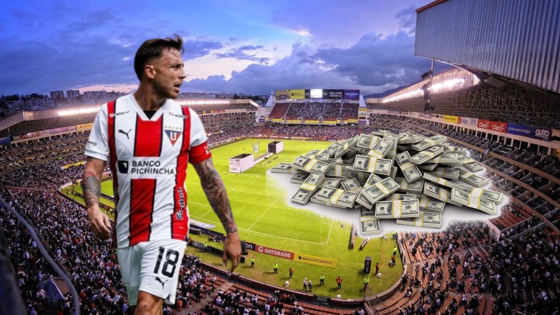Ezequiel Piovi y dinero / Foto de: El Futbolero Ecuador