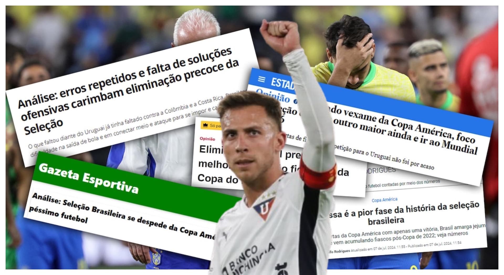 Ezequiel Piovi y medios brasileños / Foto de: El Futbolero Ecuador