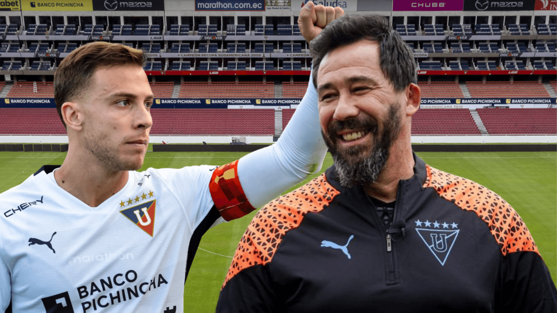 Ezequiel Piovi y Pablo Sánchez (Foto tomada de: Primicias/API/Liga de Quito)