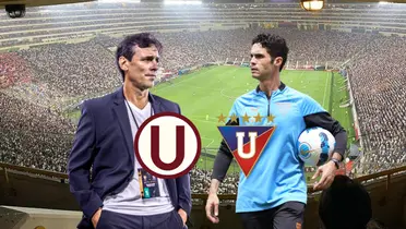 Fabián Bustos y Josep Alcácer en el estadio de Universitario