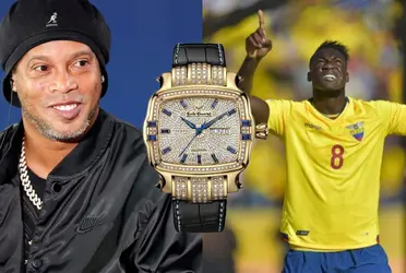 Felipe Caicedo es conocido por darse varios lujos como su reloj de 65 mil dólares, mientras el de Ronaldinho cuesta esto