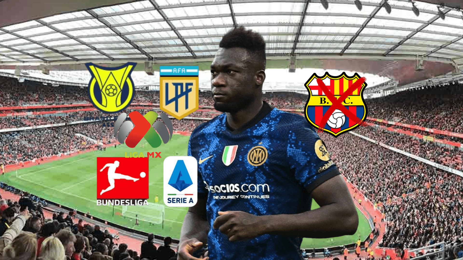Felipe Caicedo, escudo Barcelona SC, escudos Ligas de fútbol. Foto tomada de: ESPN