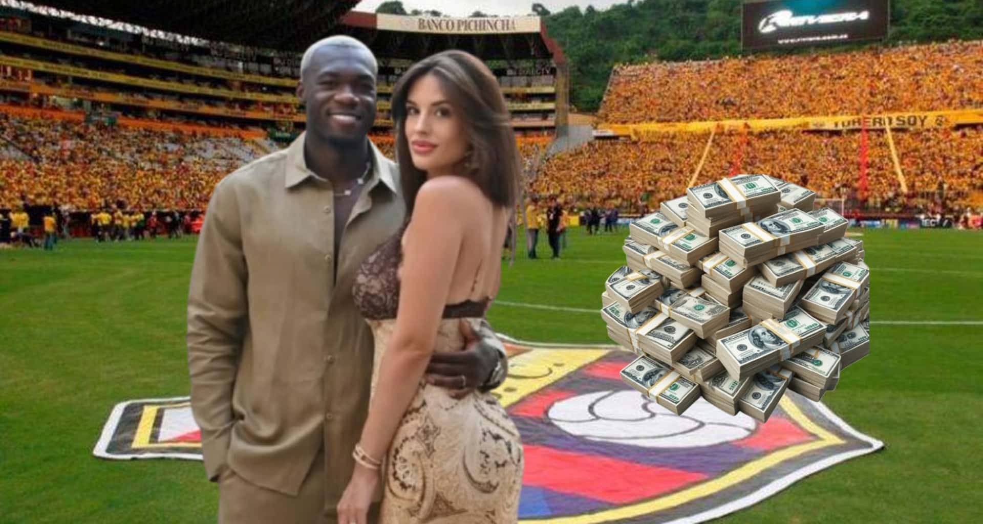 Felipe Caicedo y María García / Foto de: El Futbolero Ecuador