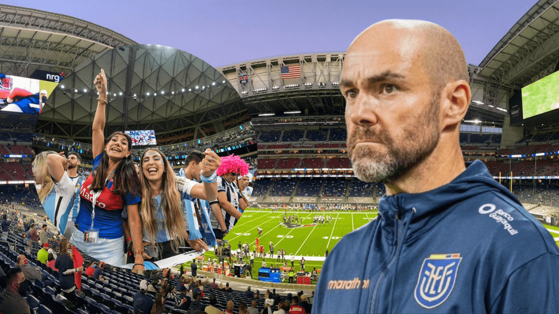 Félix Sánchez e hinchas argentinos (Foto tomada de: Quadratin/Sports Illustrated/La Tri)