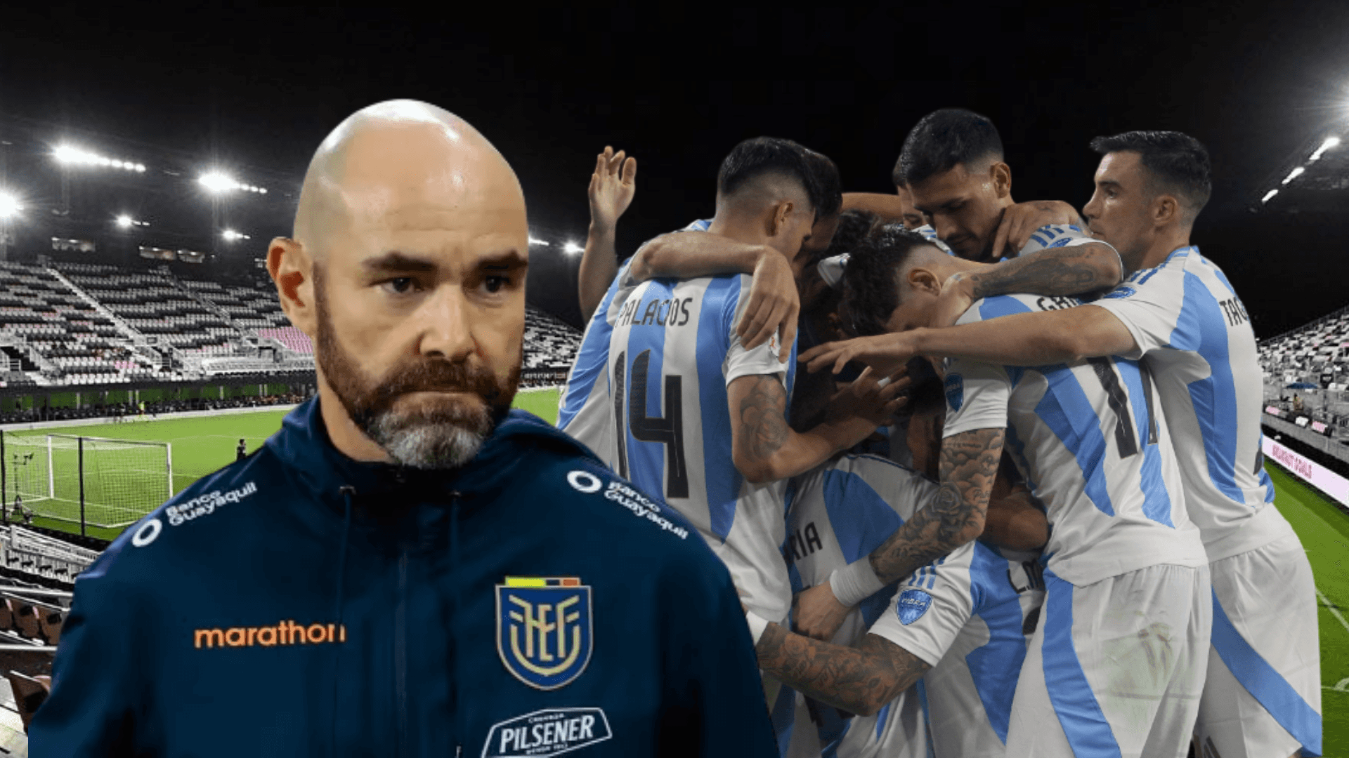 Félix Sánchez, jugadores Argentina. Foto tomada de: La Tri/Selección Argentina