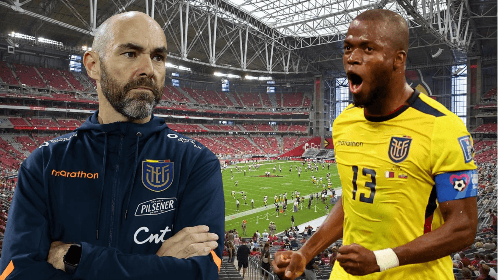 Félix Sánchez y Enner Valencia (Foto tomada de: Architectural/Primicias/CNN)