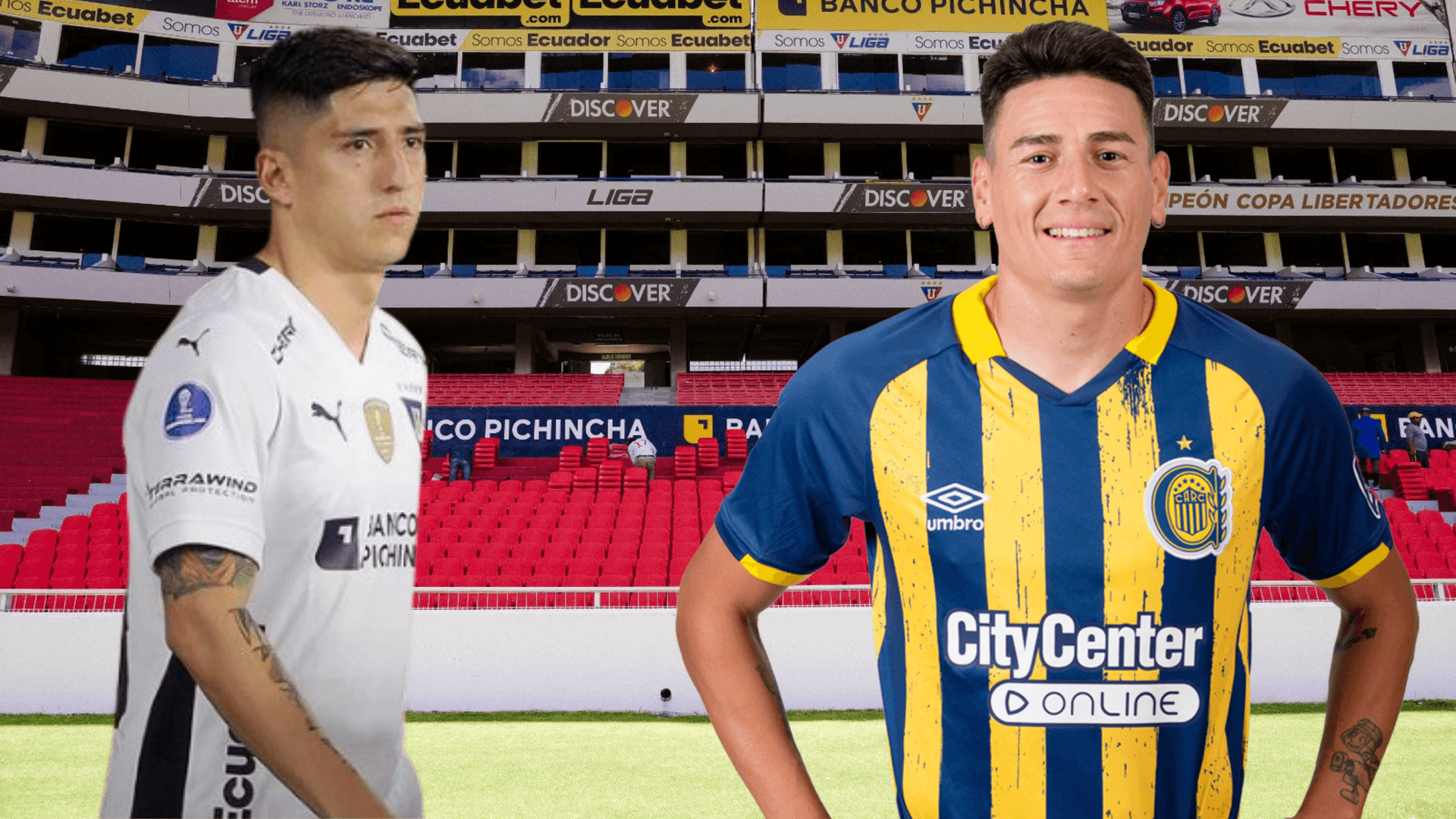 Fernando Cornejo y Mauricio Martínez (Foto tomada de: Liga de Quito/Rosario Central/Fernando Cornejo)