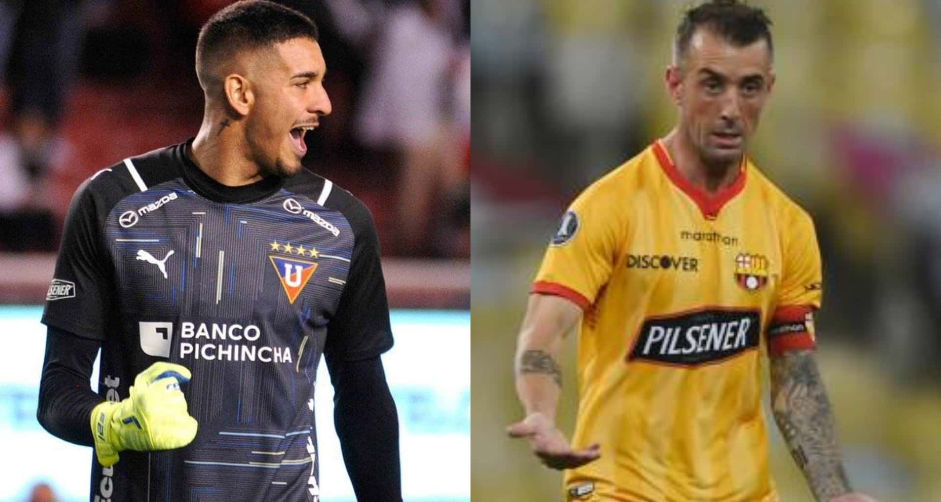 Gonzalo Falcón celebró el triunfo de Liga de Quito sobre Barcelona SC junto a sus compañeros