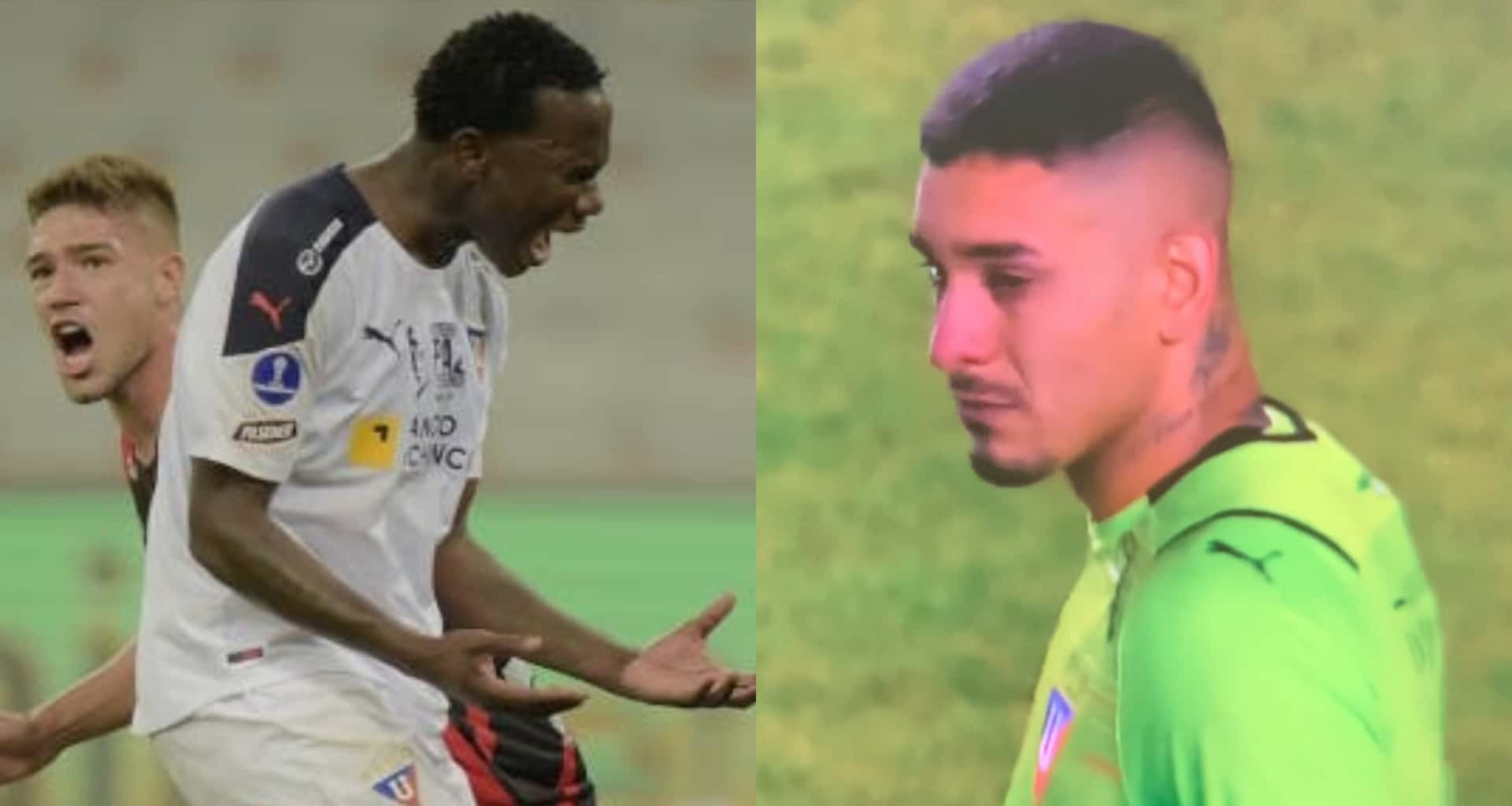 Gonzalo Falcón lloró luego de la eliminación de Liga de Quito y también enfocaron a Luis Caicedo
