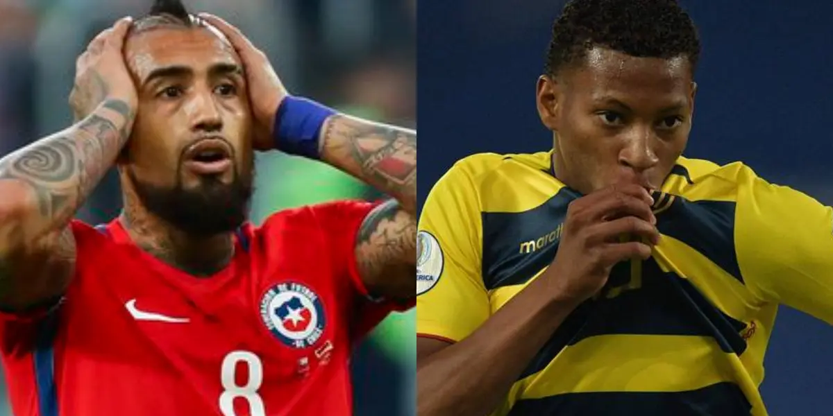 Gonzalo Plata no dejó pasar la oportunidad de reaccionar luego que Chile quiso meterse al Mundial por Ecuador