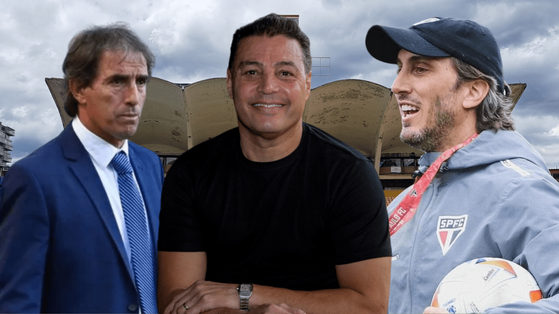 Guillermo Almada, Alfaro Moreno y Luis Zubeldía (Foto tomada de: Primicias/São Paulo/IMAGO7/Primicias)