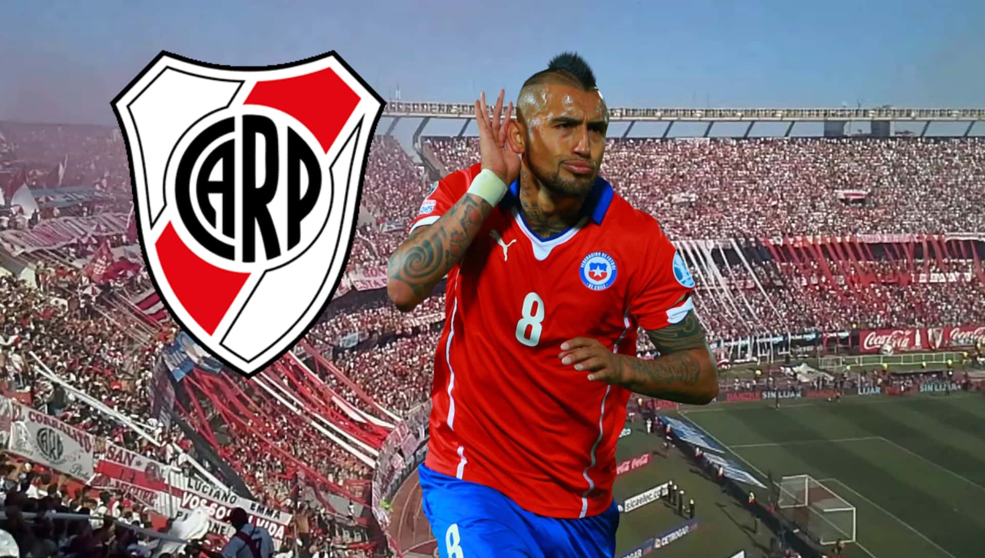 Hasta la hinchada de River Plate decidió dejar su mensajito a los chilenos que quieren colarse en el mundial