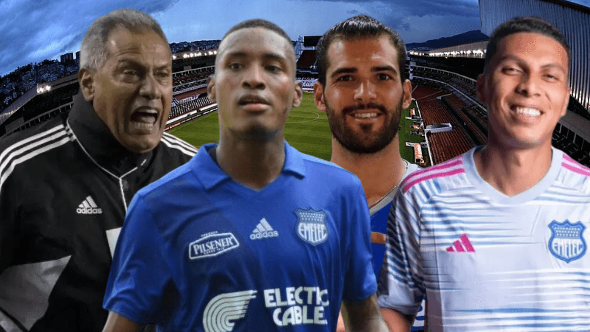 Hernán Torres, Cristian Valencia, Facundo Castelli y Fernando León (Foto tomada de: Wikipedia/Antena 2/Emelec)