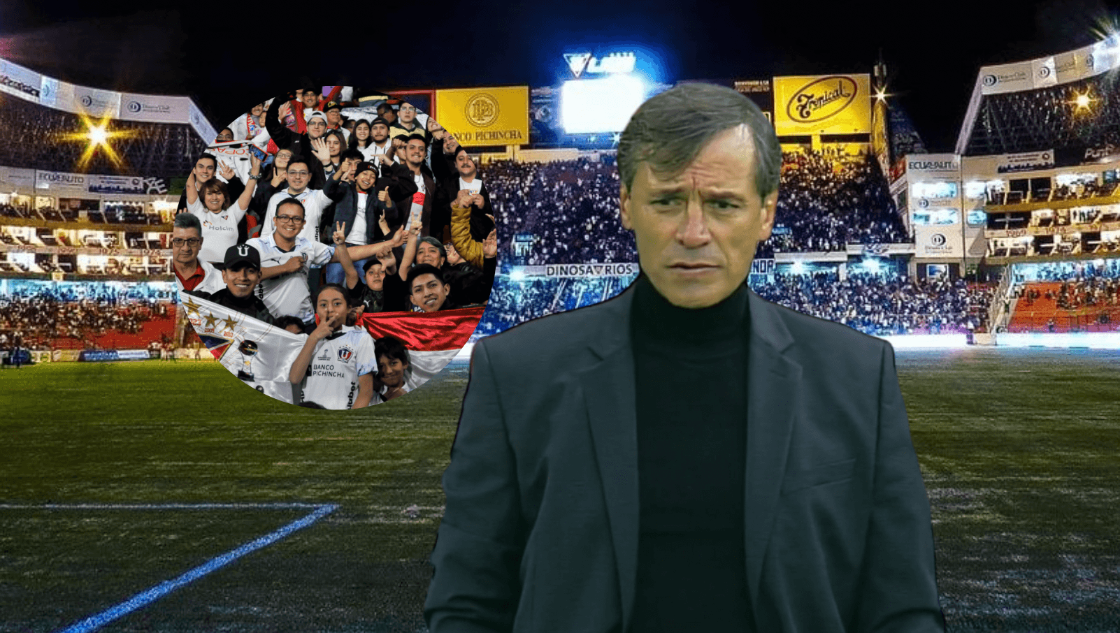Hinchas de Liga de Quito, Fabián Bustos. Foto tomada de: Liga de Quito/ESPN