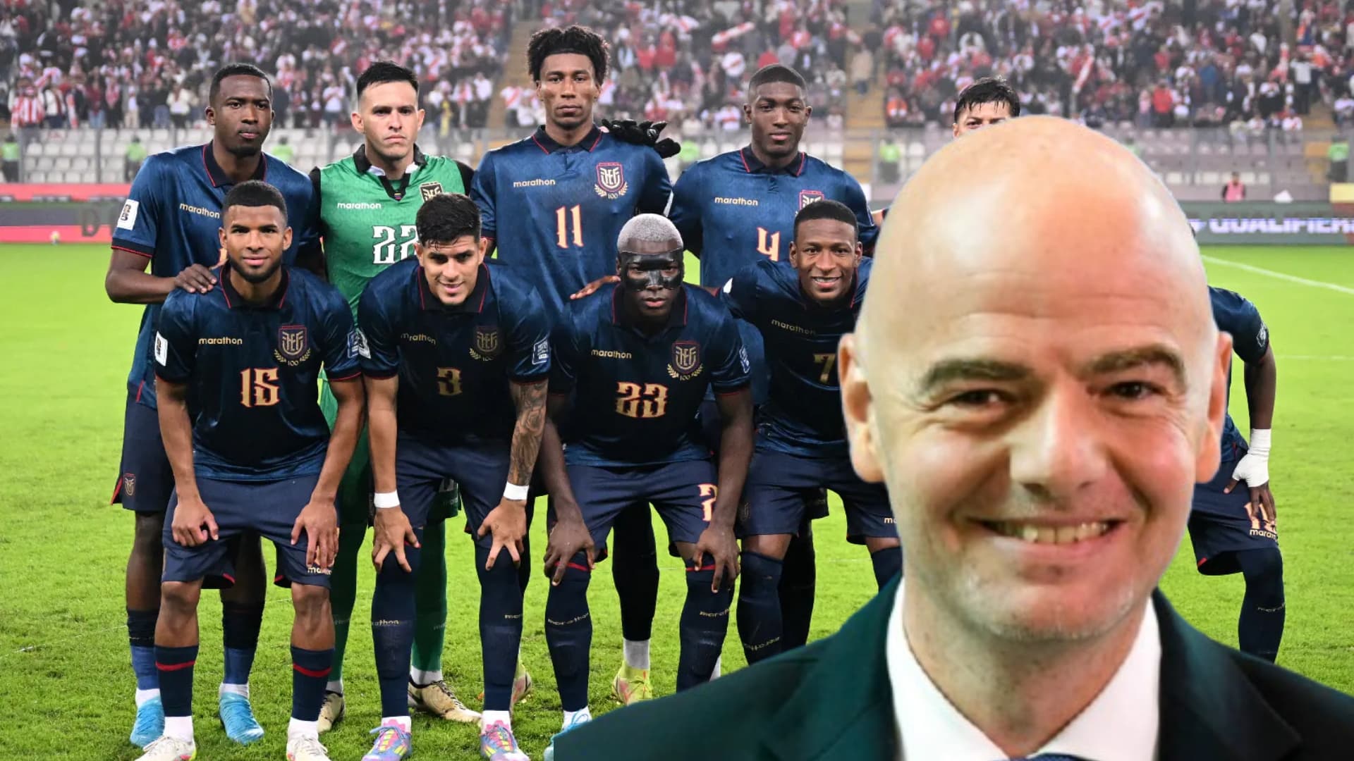 Infantino y la selección de Ecuador
