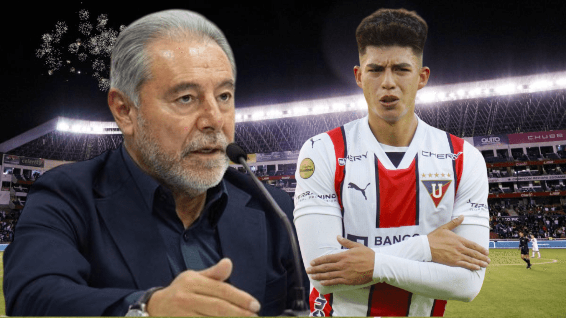 Isaac Álvarez y Gabriel Villamíl (Foto tomada de: API/Liga de Quito)