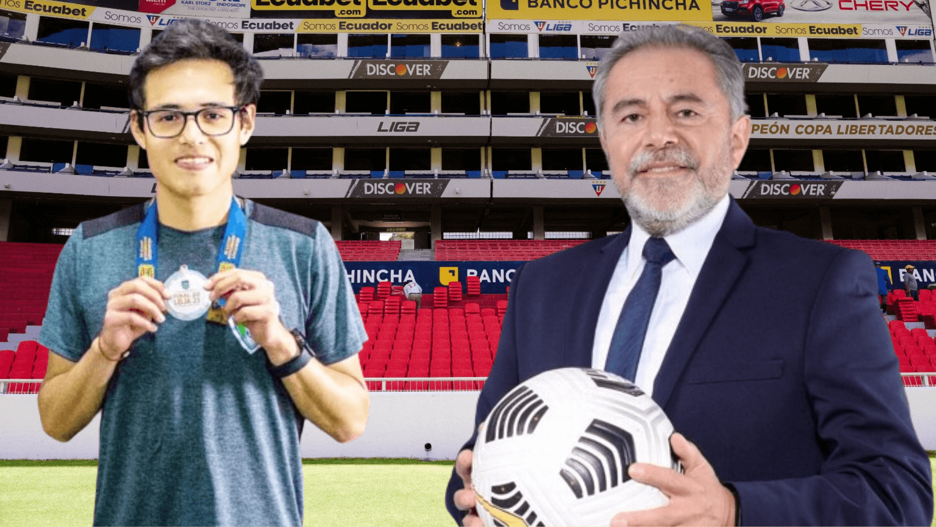 Isaac Álvarez y Joe Armas (Foto tomada de: Liga de Quito/Liga Pro)