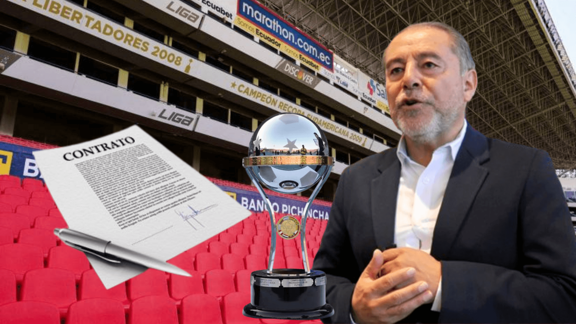 Isaac Álvarez y la Copa Sudamericana en el Estadio Rodrigo Paz (Foto tomada de: Liga de Quito/Conmebol)