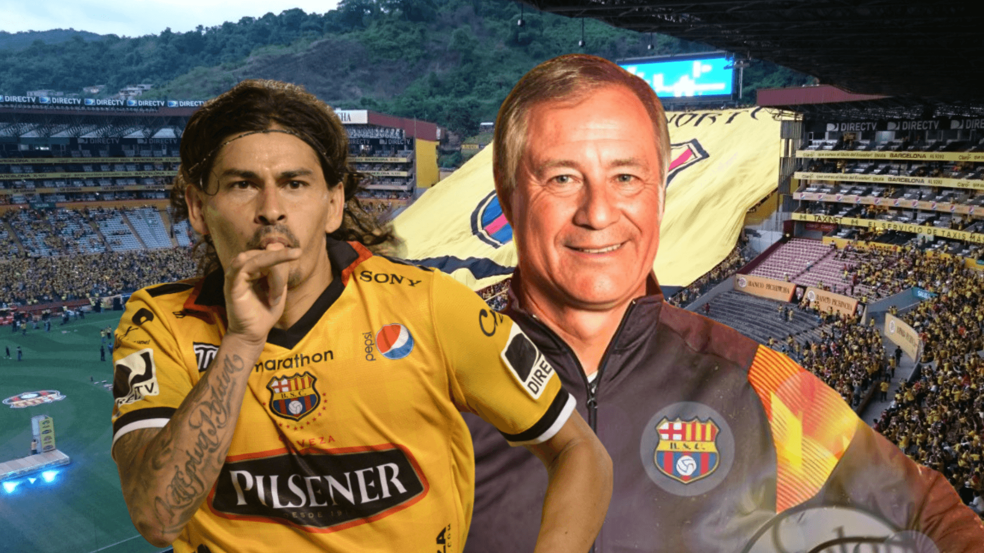 Ismael Blanco, Ariel Holan DT de BSC. foto tomada de: El Universo/BSC
