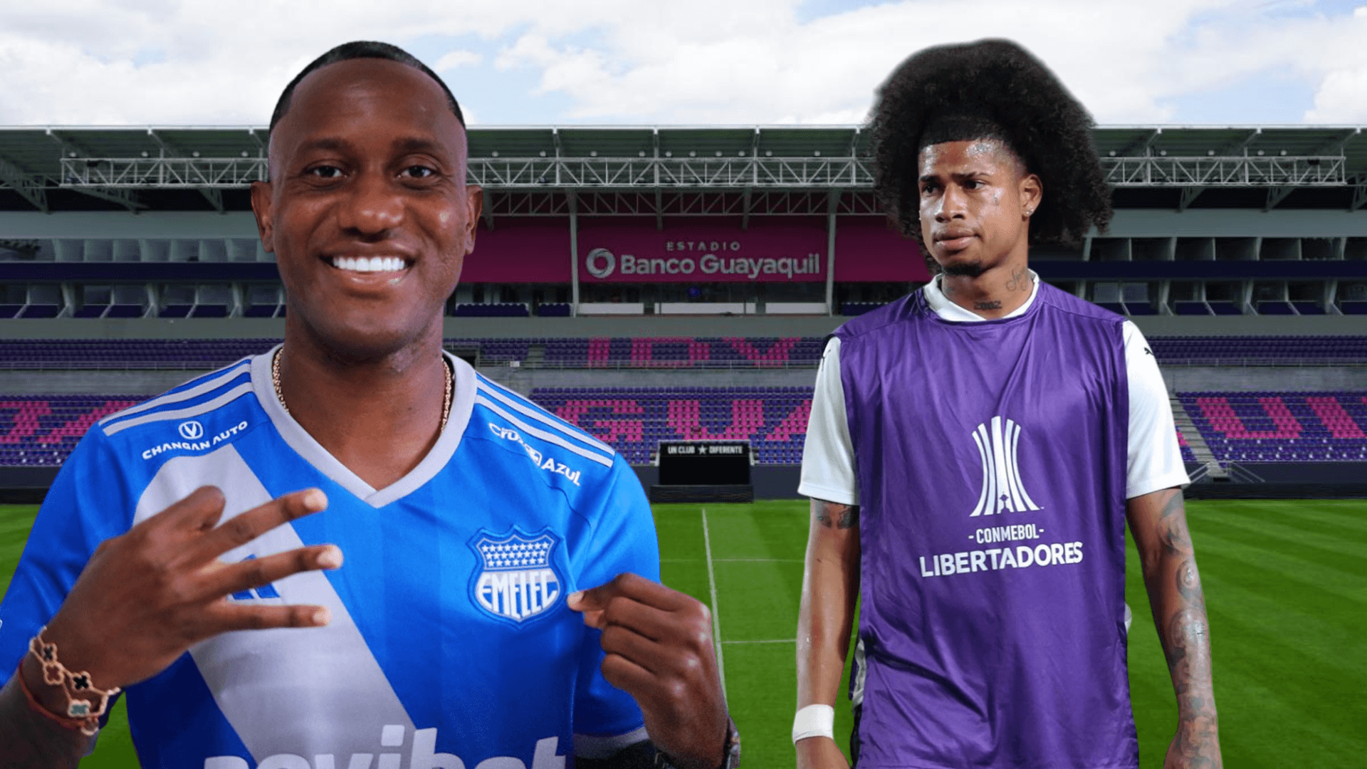 Jaime Ayoví y Marco Angulo (Foto tomada de: Primicias/LDU/Emelec)