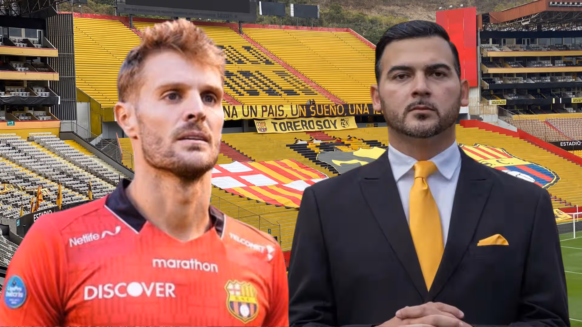 Javier Burrai y Antonio ÁLvarez (Foto tomada de: Barcelona SC/API)