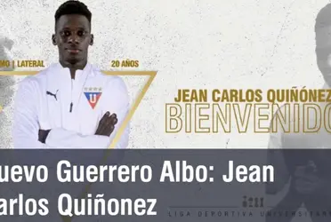 Jean Carlos Quiñónez fue presentado como nuevo refuerzo de Liga de Quito. Es habilidoso con el balón pero en Brasil tuvo un problema de salud