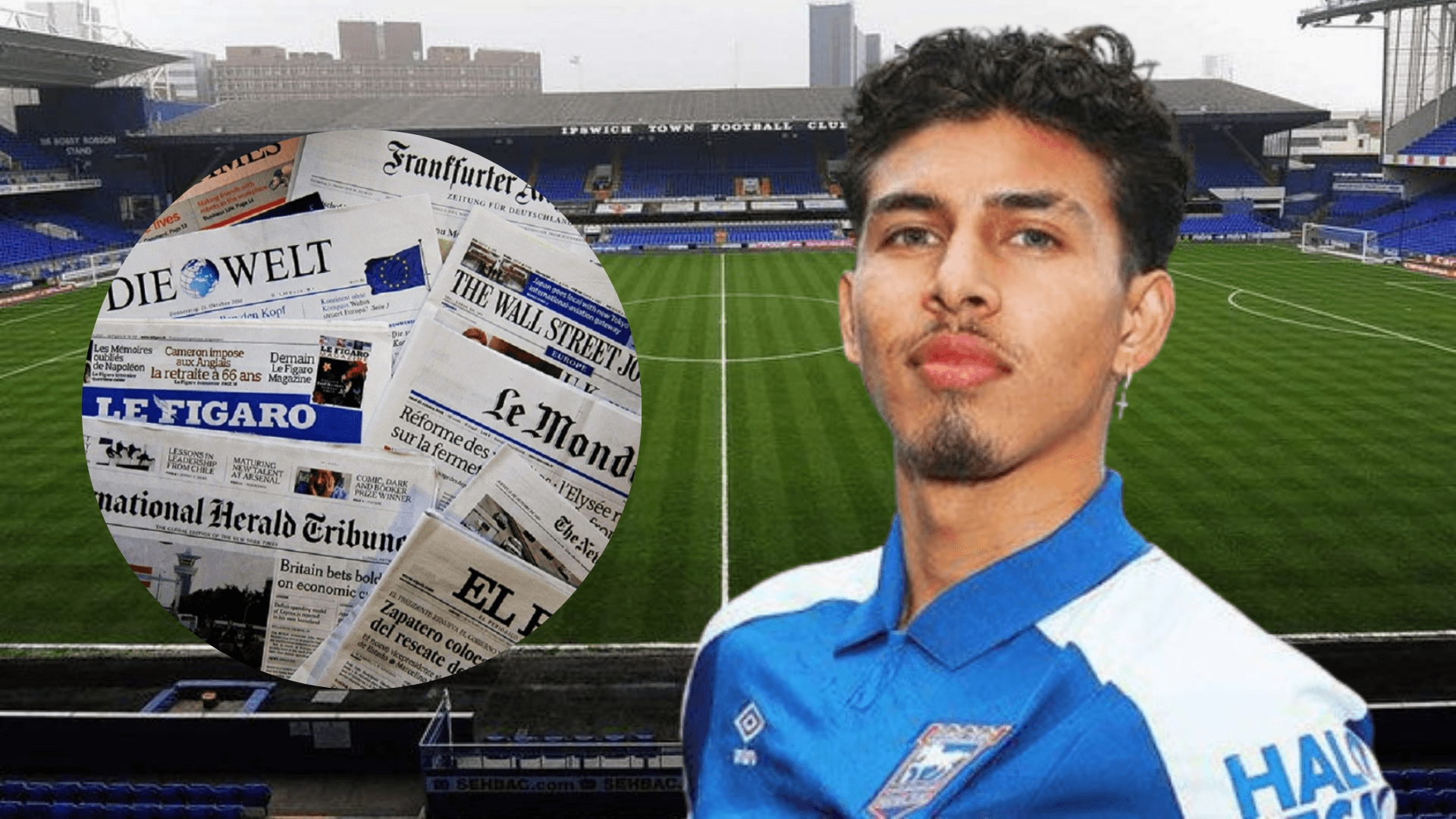 Jeremy Sarmiento en el Estadio Portman Road (Foto tomada de: Ipswich Town/La Repúblicas)