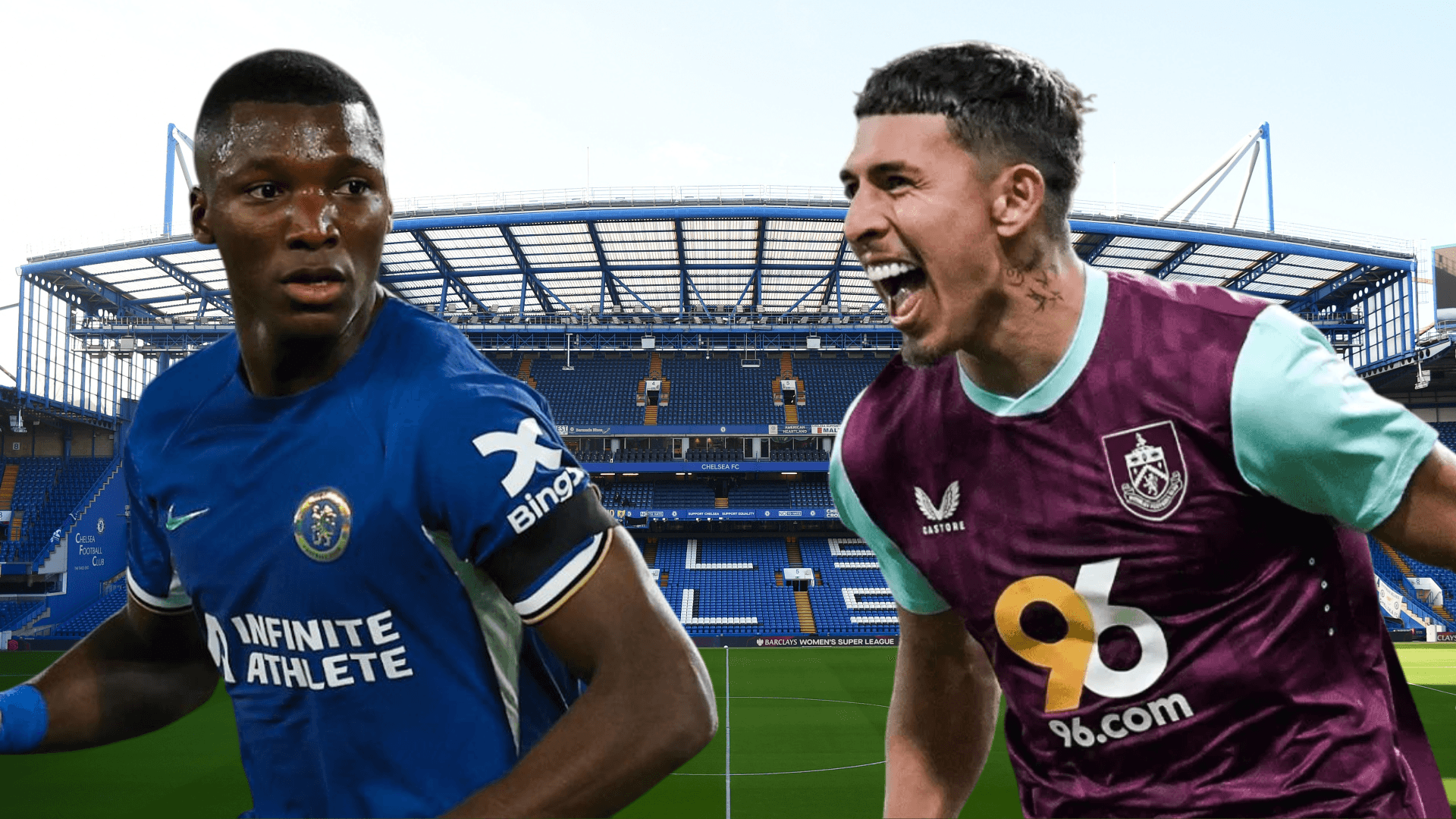 Jeremy Sarmiento y Moisés Caicedo (Foto tomada de: The Sun/Chelsea/Burnley)