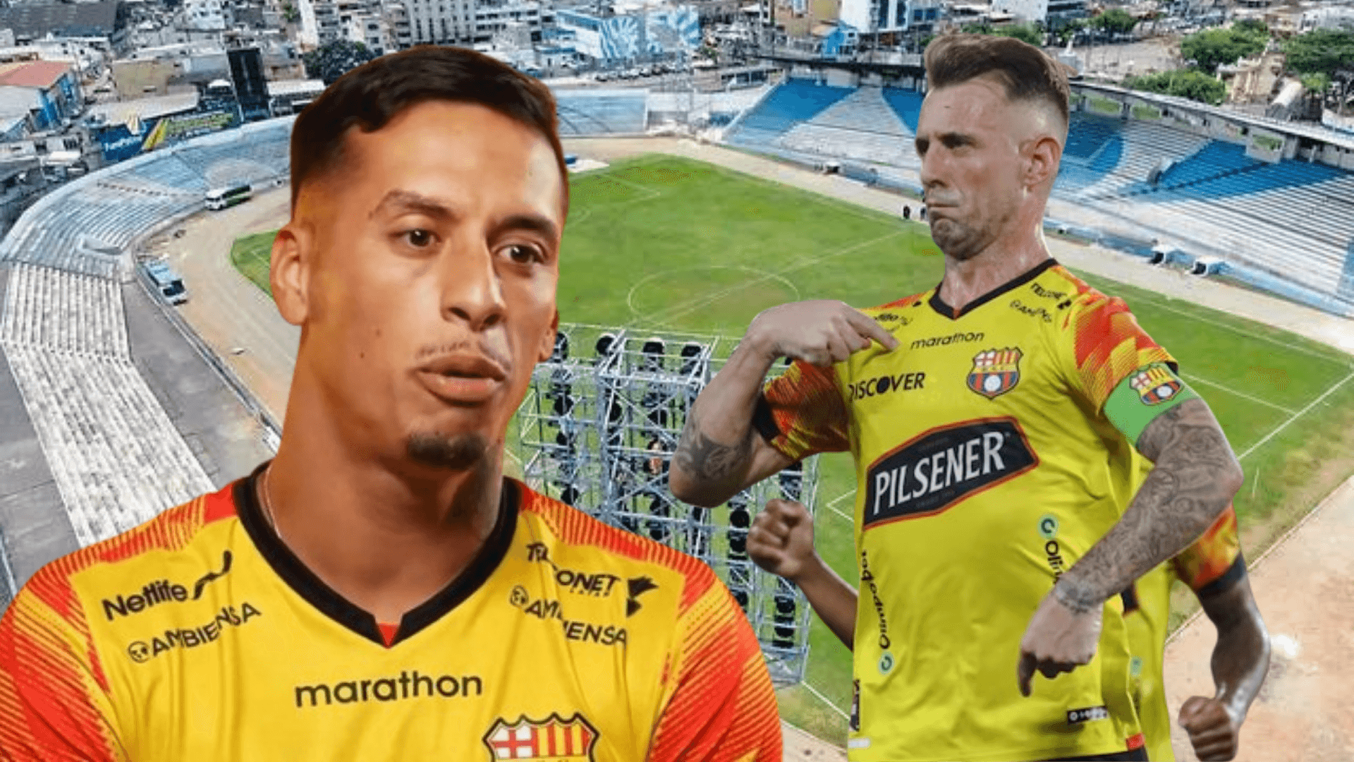 Jesús Trindade y Damián Díaz (Foto tomada de: El Oro/API/Barcelona SC)