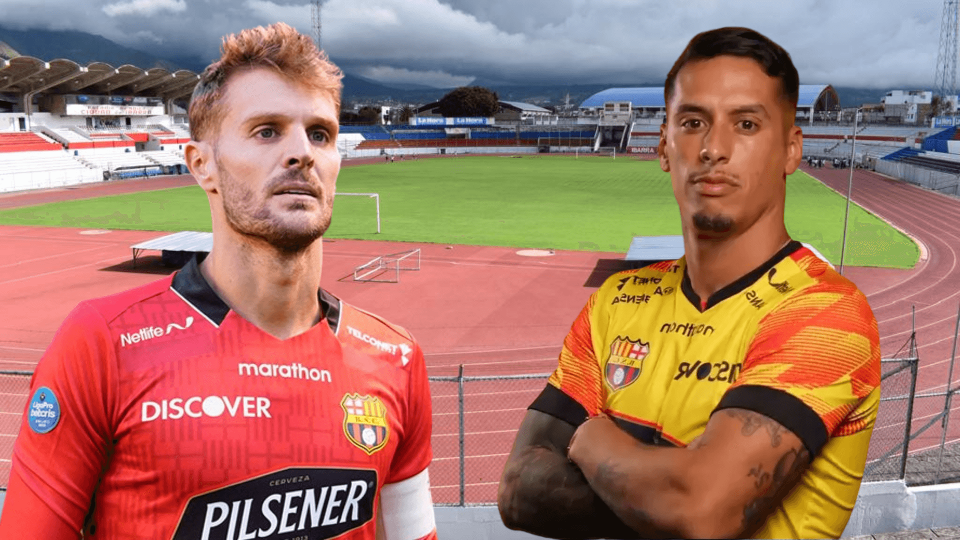 Jesús Trindade y Javier Burrai (Foto tomada de: Prefectura de Ibarra/API/Barcelona SC)