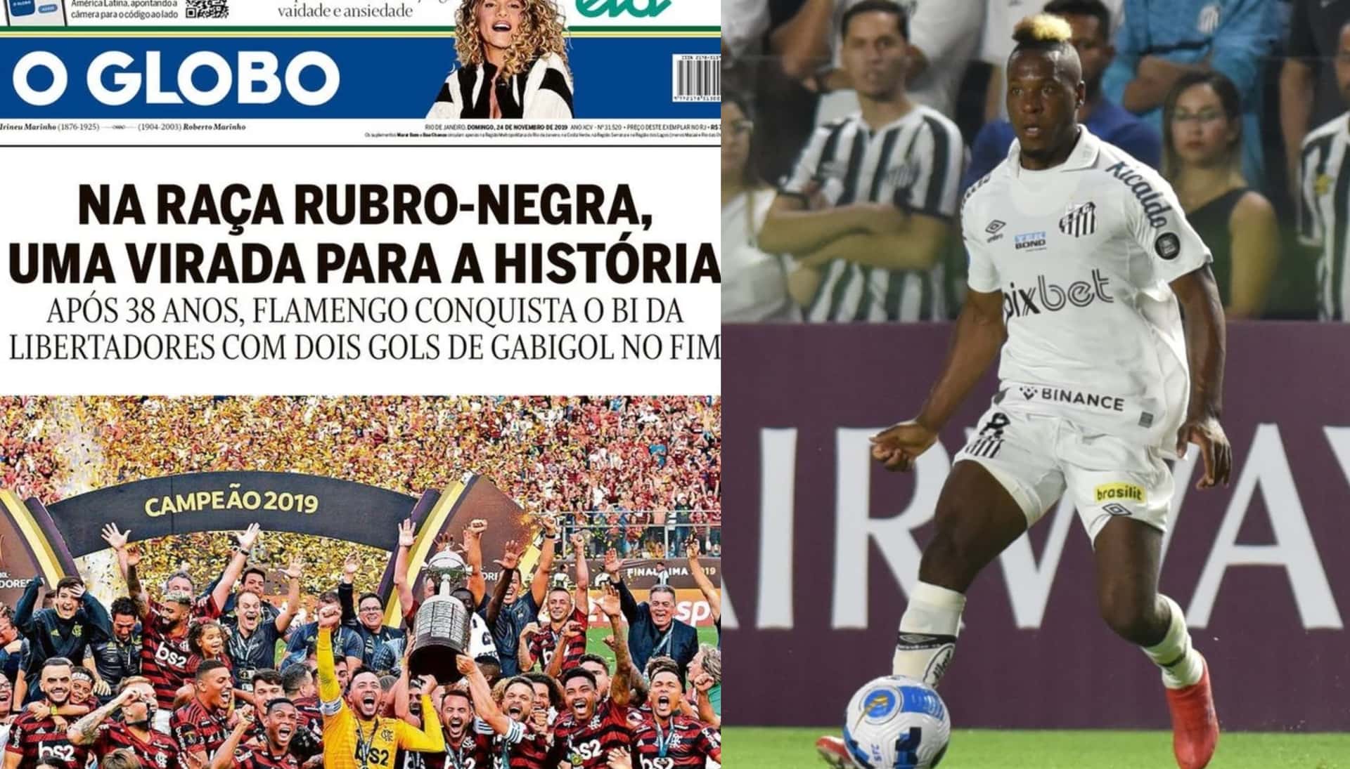 Jhojan Julio debutó con el Santos de Brasil en su debut y la prensa brasileña reaccionó al nivel del jugador