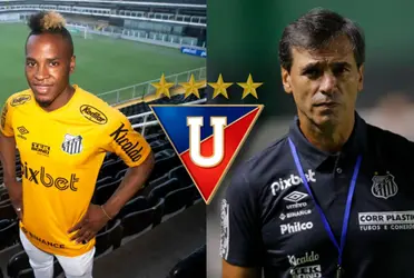 Jhojan Julio está en Santos FC, pedido por Fabián Bustos. Liga de Quito lo prestó con la esperanza de venderlo